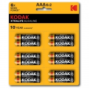 Батарейка AA Kodak XTRALIFE LR6-12BL,  Alkaline, 12шт, отрывной блистер