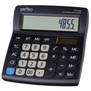 Калькулятор настольный Perfeo PF_B4855, 12-разрядный, бухгалтерский, черный