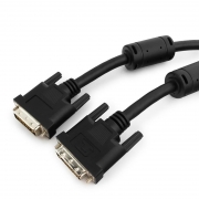 Кабель DVI-D Dual link (24+1) 4.5 м, экран, 2 фильтра, черный, Cablexpert (CC-DVI2-BK-15)