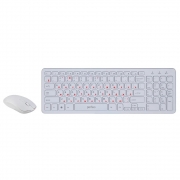 Комплект Perfeo UNION, беспроводные клавиатура и мышь, белый (PF_B4899)