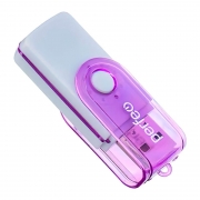 Карт-ридер внешний USB Perfeo PF-VI-R020 SD/MicroSD/MS/M2, фиолетовый (PF_С3787)