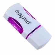 Карт-ридер внешний USB Perfeo PF-VI-R024 для microSD, фиолетовый (PF_С3797)