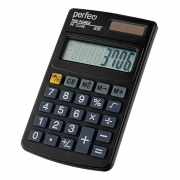 Калькулятор карманный Perfeo PF_C3706, 8-разрядный, черный