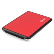 Внешний контейнер для 2.5 HDD/SSD S-ATA Gembird EE2-U3S-61, красный металлик, нерж. сталь, USB 3.0