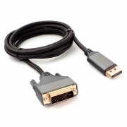 Кабель DisplayPort/M - DVI/25M, 1.8 м, 4K, нейлоновая оплетка, Cablexpert (CC-DPM-DVIM-4K-6)