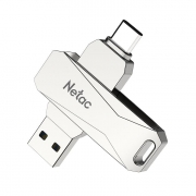 128Gb Netac U782C Dual Silver USB 3.0/Type C (NT03U782C-128G-30PN)