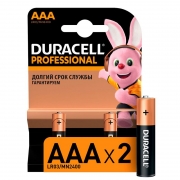 Батарейка AAA Duracell Professional LR03-2BL, 2 шт, блистер