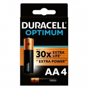 Батарейка AA Duracell Optimum LR6-4BL, 4 шт, блистер