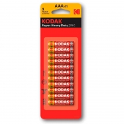 Батарейка AAA Kodak Super Heavy Duty R03 солевая, 11 шт, блистер (K3AHZ-10+1)