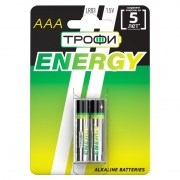 Батарейка AAA Трофи Energy LR03-2BL Alkaline, 2шт, блистер