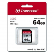   SDXC 64Gb Transcend 300S Class 10 U3 V30 (TS64GSDC300S)