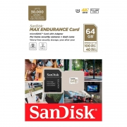   Micro SDXC 64Gb SanDisk Max Endurance U3 V30 R100/ +  SD (SDSQQVR-064GGN6IA)