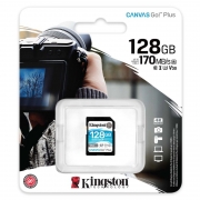   SDXC 128Gb Kingston Canvas Go Plus U3 V30 170/90 / (SDG3/128GB)