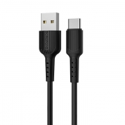 Кабель USB 3.1 Type C(m) - USB 2.0 Am - 1.0 м, черный, Borofone BX16 Easy