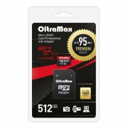   Micro SDXC 512Gb OltraMax Premium U3 +  SD (OM512GCSDXC10UHS-1-PrU3)