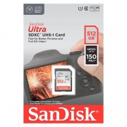   SDXC 512Gb SanDisk Ultra Class 10, UHS-I U1, R150 / (SDSDUNC-512G-GN6IN)