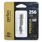 256Gb Perfeo C16 Silver USB 3.1 A+C (PF-C16S0256TC)