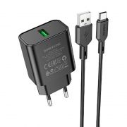 �������� ���������� Borofone BA72A, QC3.0 3A USB + ������ Type C, ������