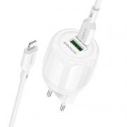   Borofone BA93A, QC3.0/PD 20W USB A+C +  Type C - Lightning, 