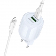   Borofone BA94A, QC3.0/PD 30W USB A+C +  Type C - Lightning, 