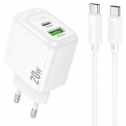 �������� ���������� Hoco CS54A, QC3.0/PD 20W USB A+C + ������ Type C, �����