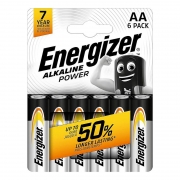  AA Energizer Alkaline Power LR6-6BL, 6, 