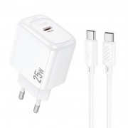 �������� ���������� Hoco CS53A, QC3.0/PD 25W USB C + ������ Type C, �����