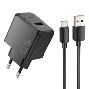 �������� ���������� Hoco CS17A QC3.0 22.5W USB A + ������ Type C, ������
