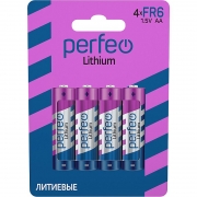  AA Perfeo FR6/4BL Lithium, 4, 