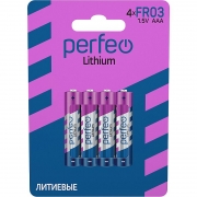  AAA Perfeo FR03/4BL Lithium, 4, 