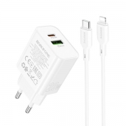  Borofone BA88A, QC3.0/PD 20W USB A+C +  Type C - Lightning, 
