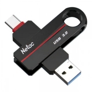 128Gb Netac US18 Dual Black USB 3.2/Type C (NT03US18C-128G-32BK)