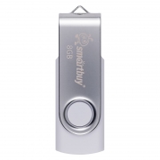 8Gb Smartbuy Twist White/Silver USB2.0 (SB008GB2TWW)