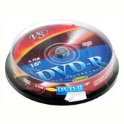  DVD-R VS 4,7 Gb 16x Printable, Cake Box, 10  (VSDVDRIPCB1001)