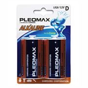 Батарейка D Samsung PLEOMAX LR20-2, 2шт, блистер