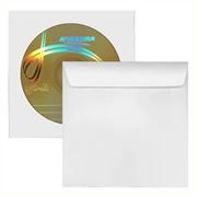 Конверт бумажный на 1CD с окном А-медиа, клеевой клапан, белый, 1000шт