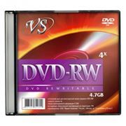 Диск DVD-RW VS 4,7 Gb 4x, Slim Case (VSDVDRWSL501)